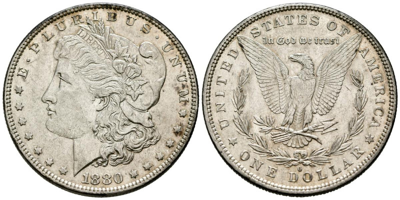 ESTADOS UNIDOS. 1 Dollar (Ar. 26,70g/38mm). 1880. Nueva Orleans O. (Km#110). EBC...