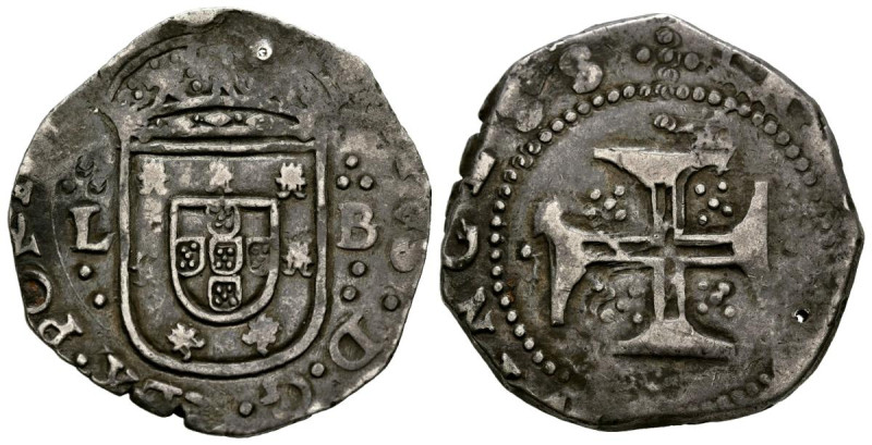 PORTUGAL. Tostao. (Ar. 7,84g/28mm). S/D. Felipe II de Portugal y III de España (...