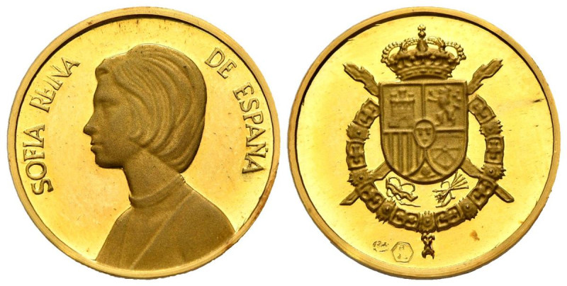 ESPAÑA. Sofía Reina de España. (Au. 4,02g/20mm). Acuñaciones Españolas. Oro de 9...