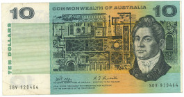 Australia 10 Dollars 1968 (ND) Commonwealth of Australia
P# 40c, N# 202392; # SGV 920464; XF-