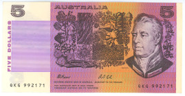 Australia 5 Dollars 1991 (ND)
P# 44g, N# 202388; # QKG 992171; UNC-