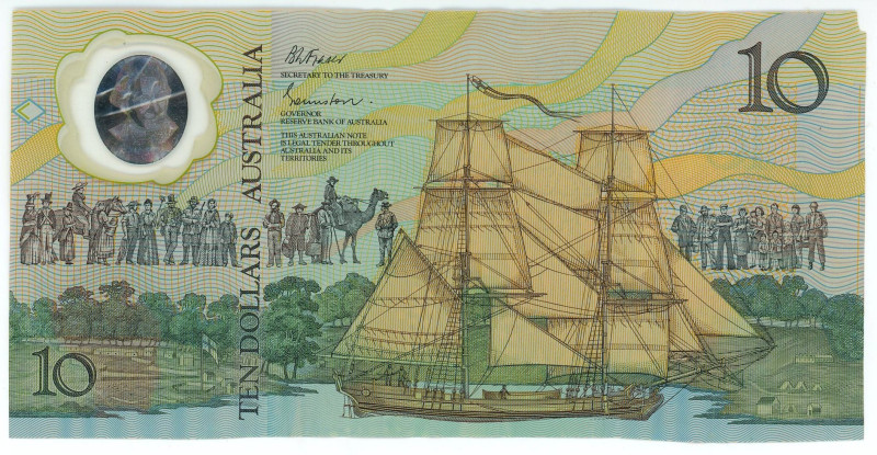 Australia 10 Dollars 1988
P# 49b, N# 204026; # AB 26525761; F