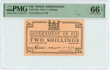 Fiji 2 Shillings 1942 PMG 66 EPQ
P# 50a, N# 303897