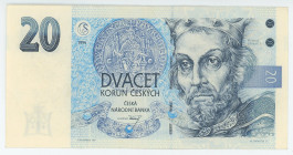 Czech Republic 20 Korun 1994
P# 10a, N# 206167; # A14 474075; VF