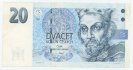 Czech Republic 20 Korun 1994
P# 10c, N# 206167; # B04 756309; VF