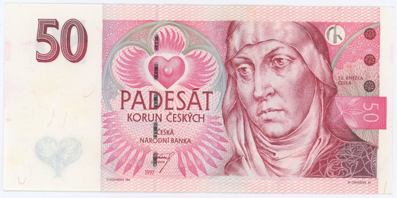 Czech Republic 50 Korun 1997
P# 17c, N# 203984; # E59 648879; VF