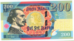 Czech Republic 200 Zlatych 2020 Specimen "Josef Mánes"
# M01 000657; Fantasy Banknote; Limited Edition; Made by Matej Gábriš; BUNC