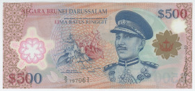 Brunei 500 Ringgit 2013
P# 31b, N# 218135; # D/3 797061; XF