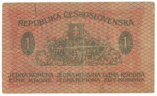 Czechoslovakia 1 Koruna 1919
P# 6a, N# 207298; # 256; F