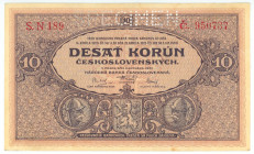 Czechoslovakia 10 Korun 1927 Specimen
P# 20s, N# 207299; # 189 950737; XF+