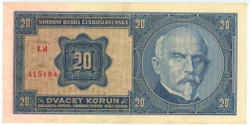 Czechoslovakia 20 Korun 1926
P# 21, N# 222207; # Ld 415194; XF
