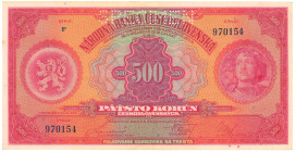 Czechoslovakia 500 Korun 1929 Specimen
P# 24s, N# 285400; # F 970154; XF