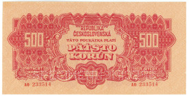 Czechoslovakia 500 Korun 1944
P# 49a, N# 277698; # AO 233514; XF