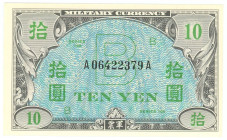 Japan 10 Yen 1945 (ND) US Military Currency
P# 71, N# 203399; # A 06422379 A; B-Note; UNC