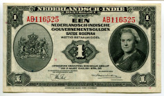 Netherlands Indies 1 Gulden 1943
P# 111a, N# 204901; # AB116525; AUNC
