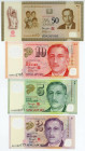 Singapore 2 - 5 - 10 - 50 Dollars 2006 2022 (ND) With Fancy Number
P# 46 - 48, 61, UNC