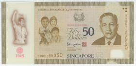 Singapore 50 Dollars 2015
P# 61, N# 224458; # 50BH255050; 50 Years of Nation-Building; UNC