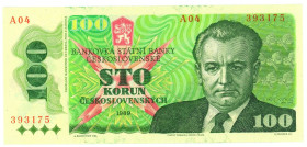 Czechoslovakia 100 Korun 1989
P# 97, N# 207328; # A04 393175; UNC