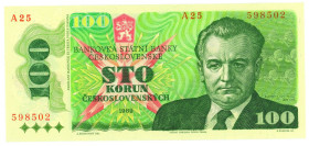 Czechoslovakia 100 Korun 1989
P# 97, N# 207328; # A25 598502; UNC