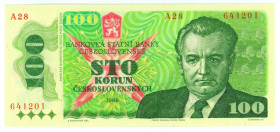 Czechoslovakia 100 Korun 1989
P# 97, N# 207328; # A28 641201; UNC