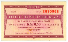 Czechoslovakia Tuzex 0,50 Koruna 1966
P# FX33, # 2890968; UNC-