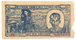Vietnam North 1 Dong 1948 (ND)
P# 16, N# 220901; # FB 52708; VF