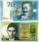 Czechoslovakia 20 - 50 Korun 2019 Specimen "FRANZ KAFKA"
# Z 00071; Famous Czech (Prague) writer Franz Kafka (1883-1924); View of Old Town Prague; Fa...