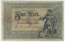 Germany - Empire 5 Mark 1882
P# 4, # P-Nr 007749; F