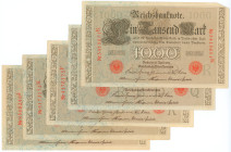 Germany - Empire 5 x 1000 Mark 1910
P# 44b, N# 202158; XF-/XF+