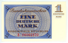 Germany - FRG 1 Mark 1967 (ND)
P# 28, # 3-06062370; Federal Treasury Note; UNC