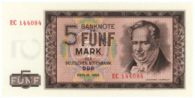 Germany - DDR 5 Mark 1964
P# 22a, N# 206357; # EC 144084; UNC