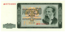 Germany - DDR 50 Mark 1964
P# 25a, N# 209132; # AN 673669; AUNC