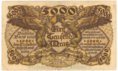 German States Baden Mannheim 5000 Mark 1922
P# S909, N# 209225; # 832882; F