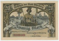 Germany - Empire Wurzburg 20 Mark 1918 Cancelled
N# 229021; # 106449; Perforation UNGILTIG; AUNC