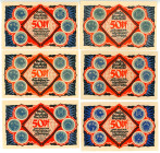 Germany - Weimar Republic Bielefeld 6 x 50 Pfennig 1921 Different Types
XF-UNC