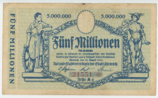Germany - Weimar Republic Chemnitz 5000000 Mark 1923
N# 248168; # A6 21551; VF
