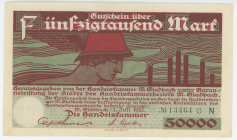 Germany - Weimar Republic Prussia Rhine 50000 Mark 1923 Handelskammer
N# 218559; # N 13464; UNC