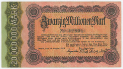 Germany - Weimar Republic Schaar & Dathe Trier and Birkenfeld 20000000 Mark 1923
N# 359363; # 42894; VF