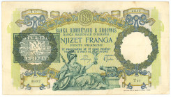 Albania 20 Franga 1945 (ND)
P# 13, N# 243399; # T17 3632; VF+