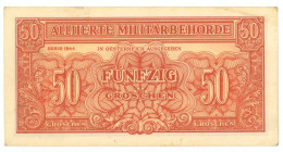 Austria 50 Groschen 1944 Allied Occupation WWII
P# 102, N# 213179; UNC-