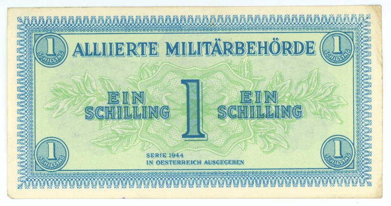 Austria 1 Schilling 1944 Allied Occupation WWII
P# 103, N# 206737; UNC-