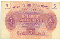 Austria 5 Schilling 1944 Allied Occupation WWII
P# 105, N# 218052; # 22H 438873; VF