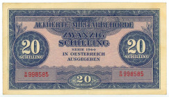 Austria 20 Schilling 1944 Allied Occupation WWII
P# 107, N# 218501; # D/33 998585; XF