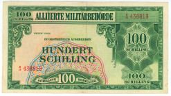 Austria 100 Schilling 1944 Allied Occupation WWII
P# 110, N# 218509; # B/15 438819; XF
