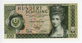 Austria 100 Shillings 1969
P# 145, N# 225010; #H401032C; UNC
