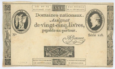 France 25 Livres 1792
P# A67, N# 214373; # 128; VF+