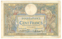 France 100 Francs 1924
P# 78a, N# 206027; # F.11139 987; VF-