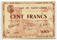 France Saint-Omer 100 Francs 1940
P# 112, K. 112; # A 1242; XF-AUNC