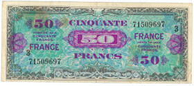 France 50 Francs 1944 Treasury
P# 122c, N# 206810; # 3 71509697; VF