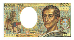 France 200 Francs 1986
P# 155a, N# 203339; # M.041 123252; UNC